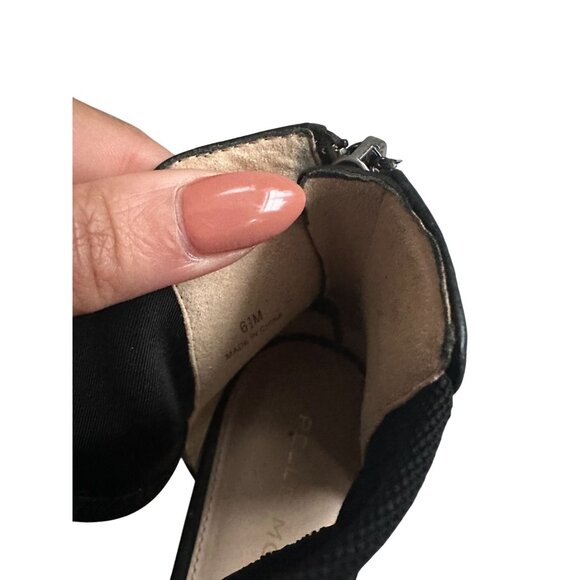 PELLE MODA Womens Black Espadrille Wedges Size 6.5 - Picture 6 of 9